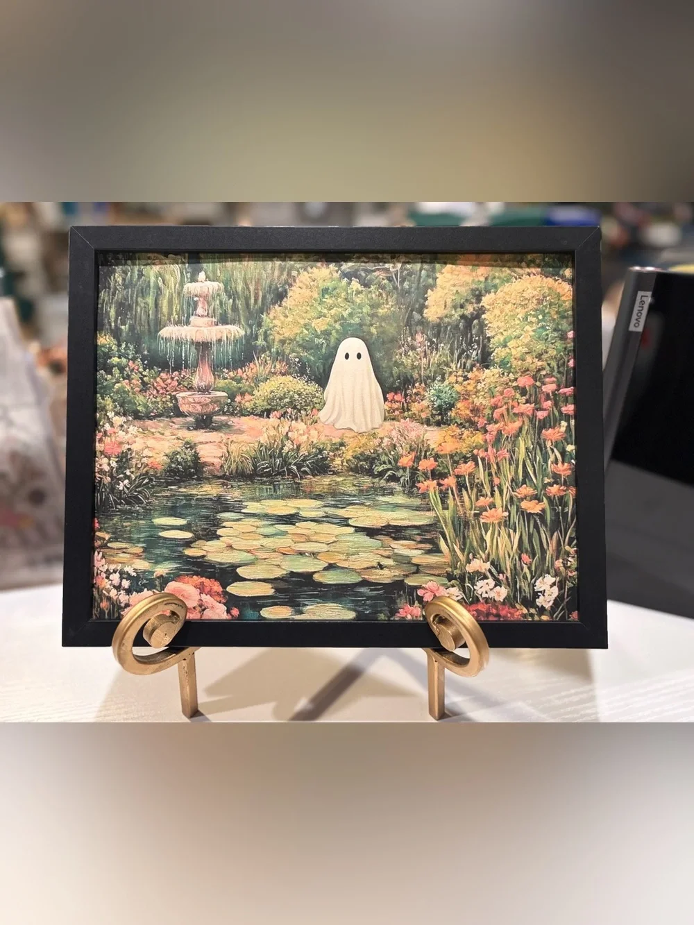 Framed 8x10 Garden Ghost Art Print